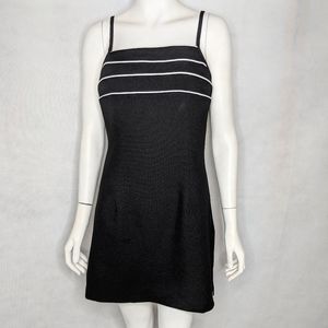 Black Dress 13 Athletic White Striped Mini